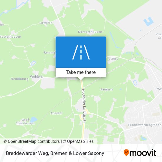 Breddewarder Weg map