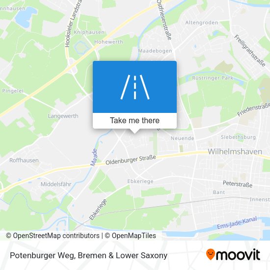 Potenburger Weg map