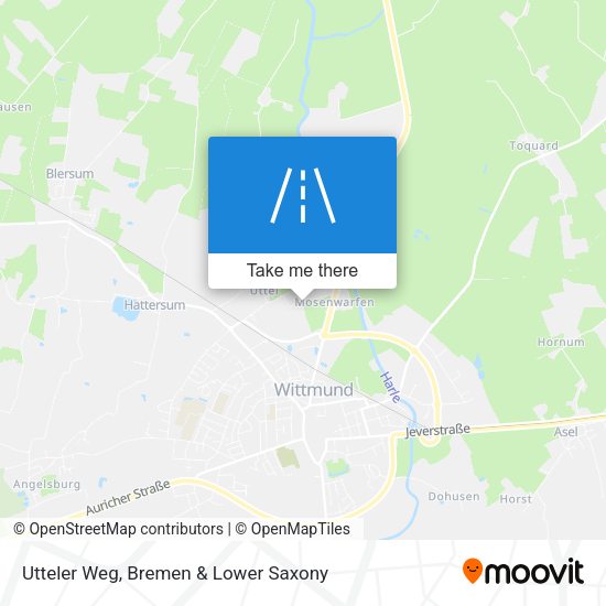 Utteler Weg map