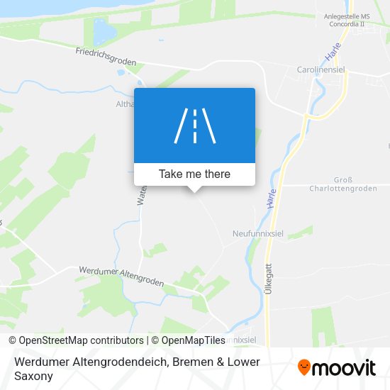 Werdumer Altengrodendeich map