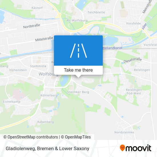 Gladiolenweg map