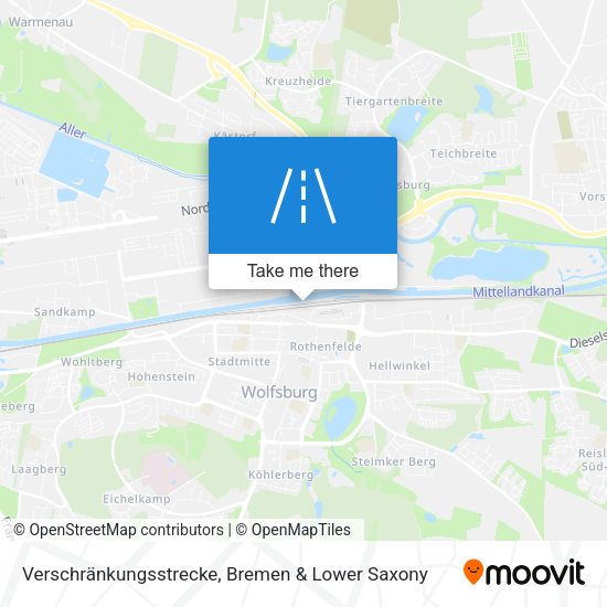 Verschränkungsstrecke map