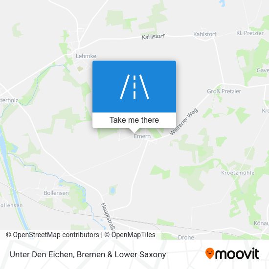 Unter Den Eichen map