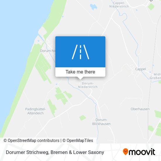 Dorumer Strichweg map