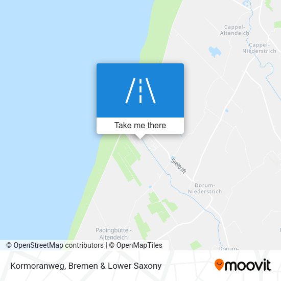 Kormoranweg map