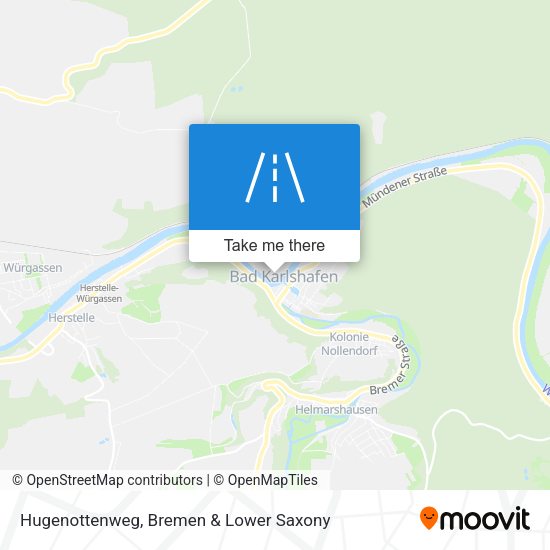 Hugenottenweg map
