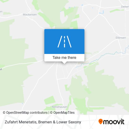 Zufahrt Menetatis map