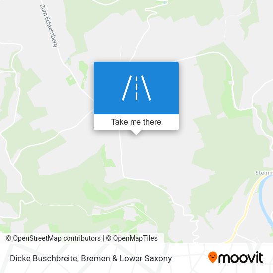 Dicke Buschbreite map