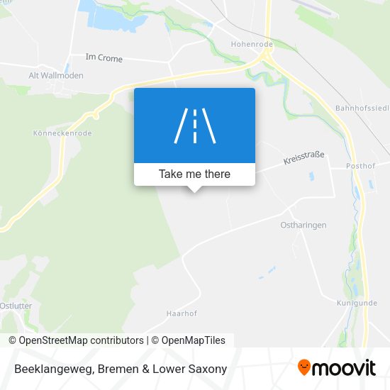 Beeklangeweg map