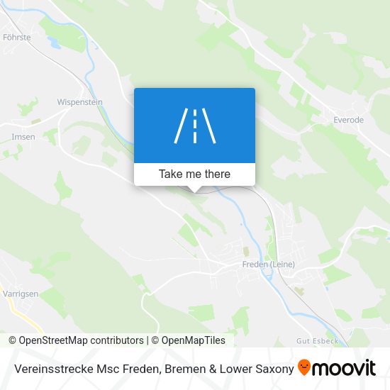 Vereinsstrecke Msc Freden map