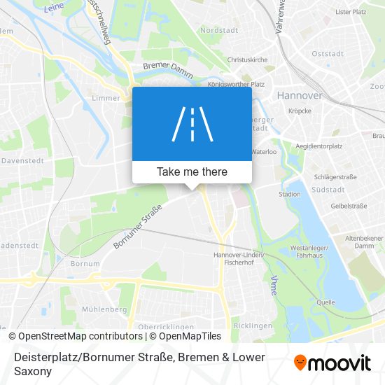 Карта Deisterplatz/Bornumer Straße