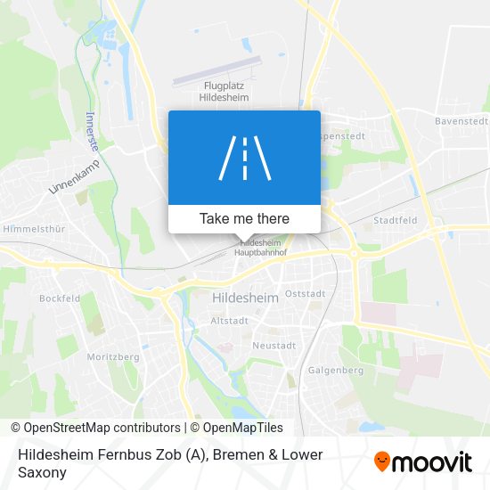 Hildesheim Fernbus Zob (A) map