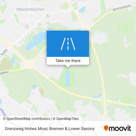Grenzweg Hohes Moor map
