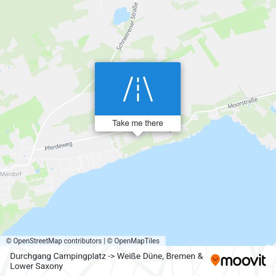 Durchgang Campingplatz -> Weiße Düne map