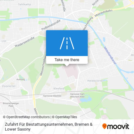 Карта Zufahrt Für Bestattungsunternehmen