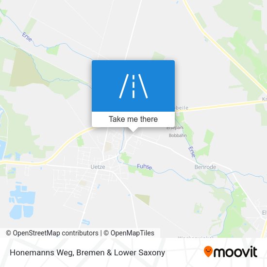 Honemanns Weg map