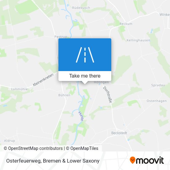 Osterfeuerweg map