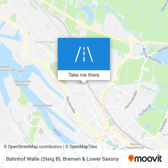 Bahnhof Walle (Steig B) map