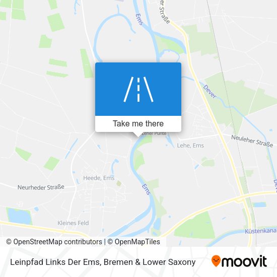 Leinpfad Links Der Ems map