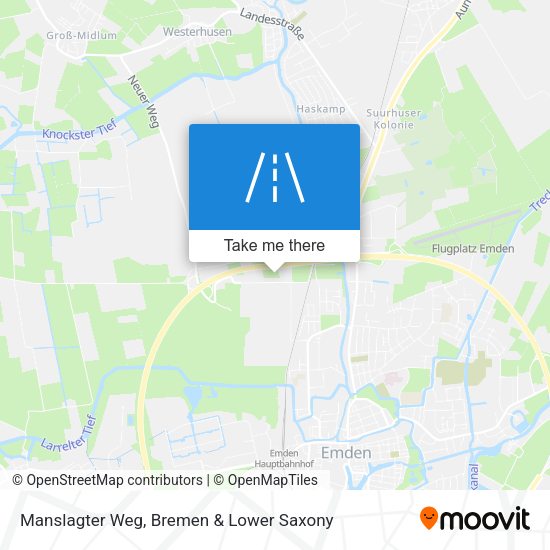 Manslagter Weg map