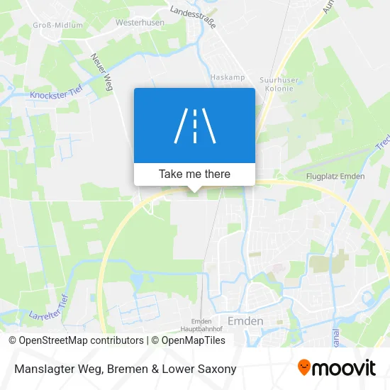 Карта Manslagter Weg