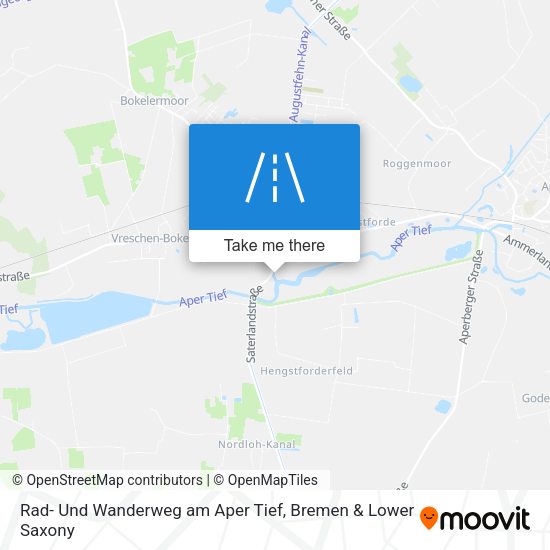 Rad- Und Wanderweg am Aper Tief map