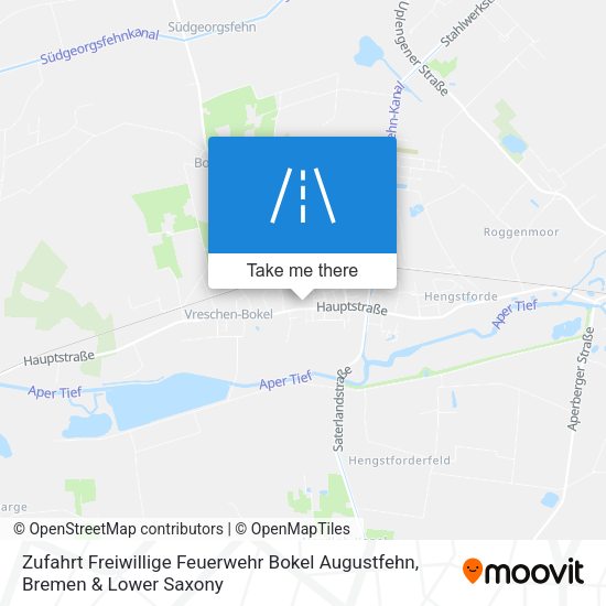 Zufahrt Freiwillige Feuerwehr Bokel Augustfehn map