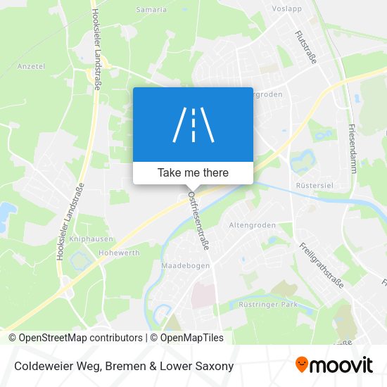 Coldeweier Weg map
