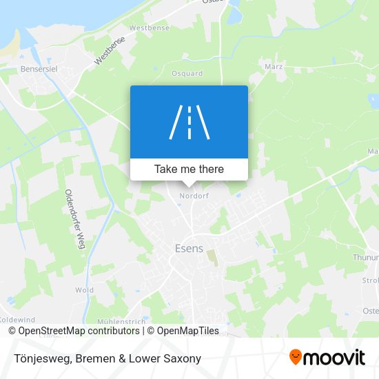 Tönjesweg map