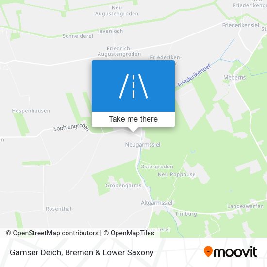 Gamser Deich map
