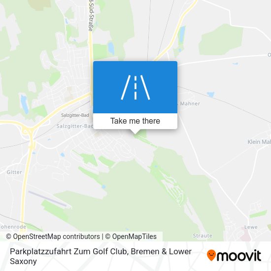 Parkplatzzufahrt Zum Golf Club map