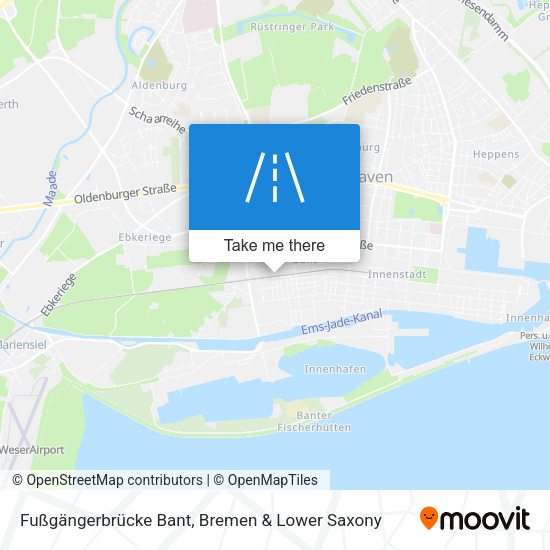 Fußgängerbrücke Bant map
