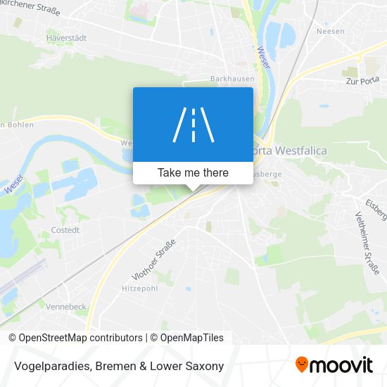Vogelparadies map