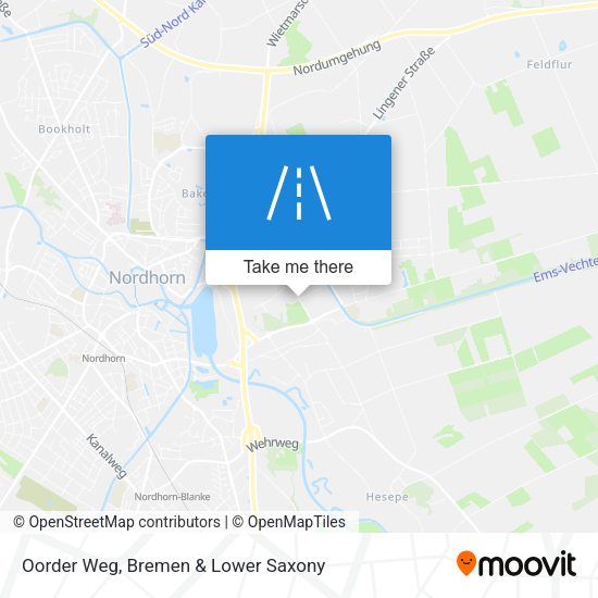 Oorder Weg map