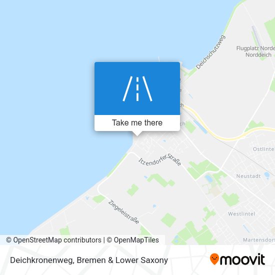 Deichkronenweg map