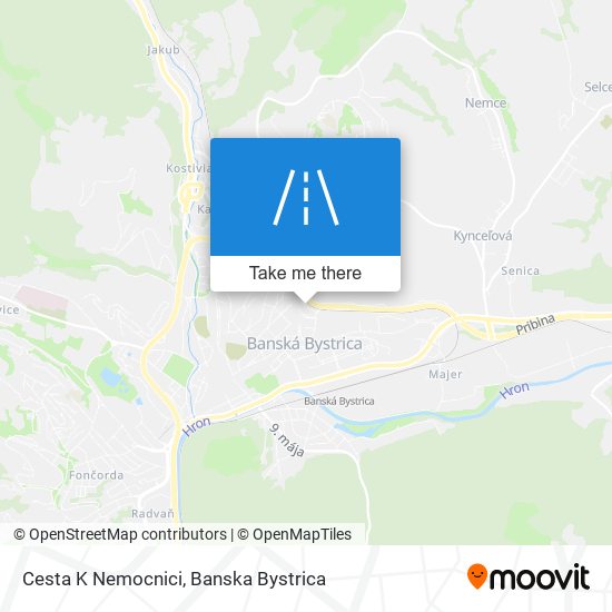 Cesta K Nemocnici map