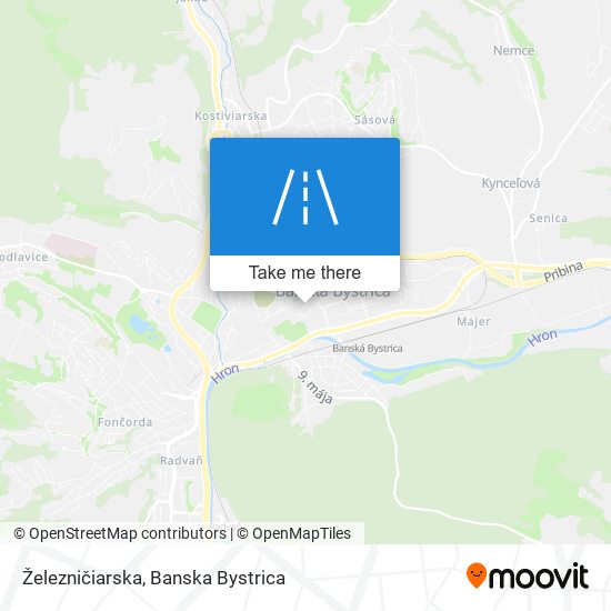 Železničiarska map