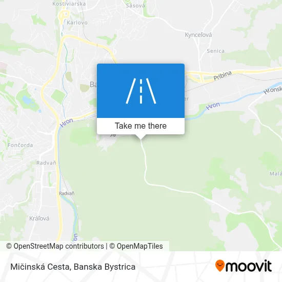 Mičinská Cesta map