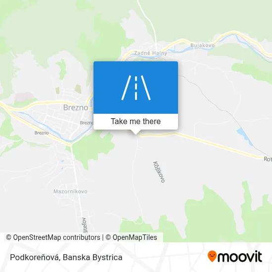 Podkoreňová map