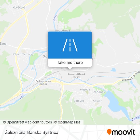 Železničná map