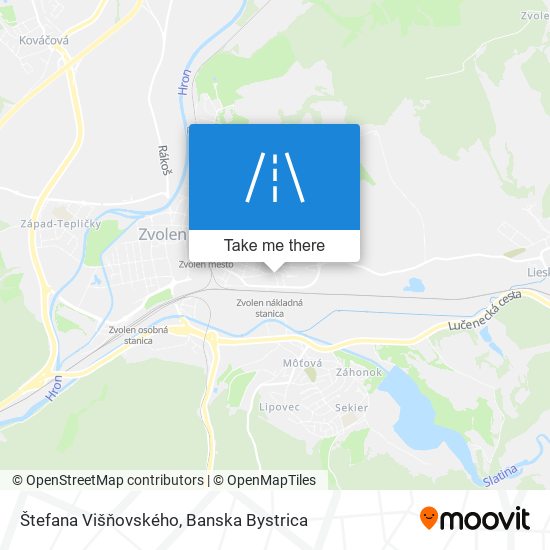 Štefana Višňovského map