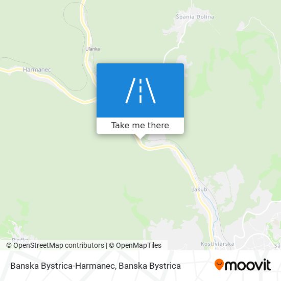 Banska Bystrica-Harmanec map