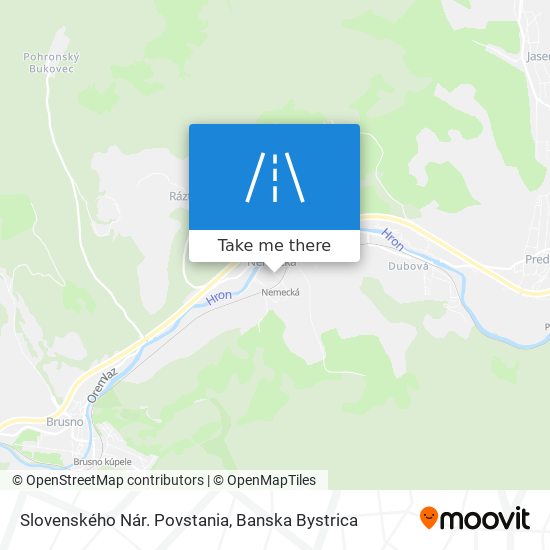 Slovenského Nár. Povstania map