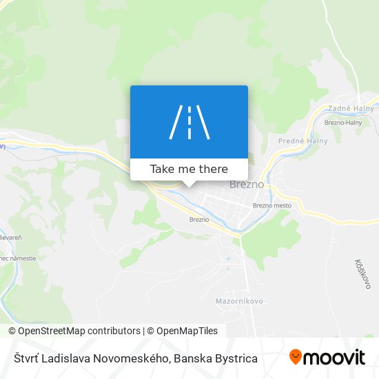 Štvrť Ladislava Novomeského map