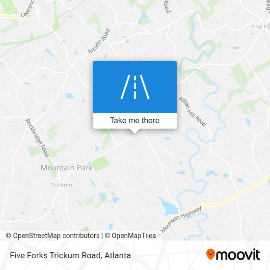 Five Forks Trickum Road map