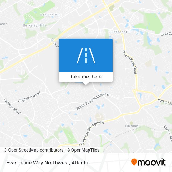 Evangeline Way Northwest map