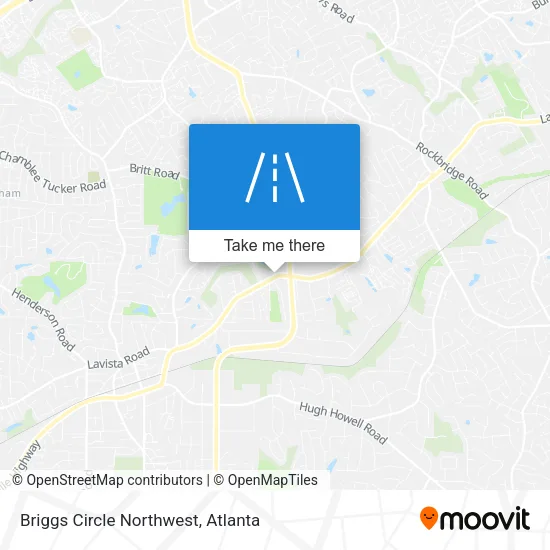 Briggs Circle Northwest map