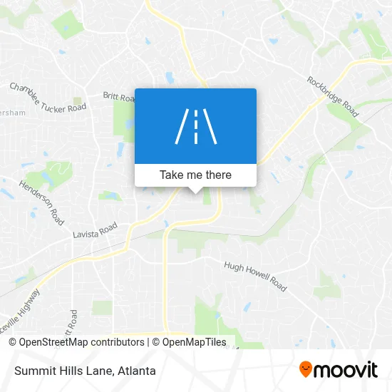 Summit Hills Lane map