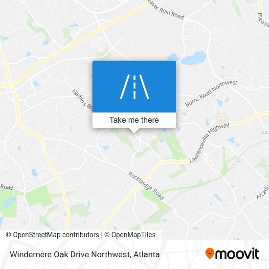 Windemere Oak Drive Northwest map