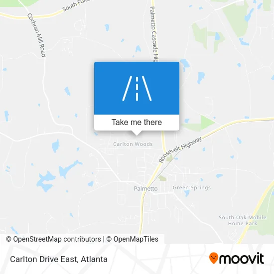Carlton Drive East map